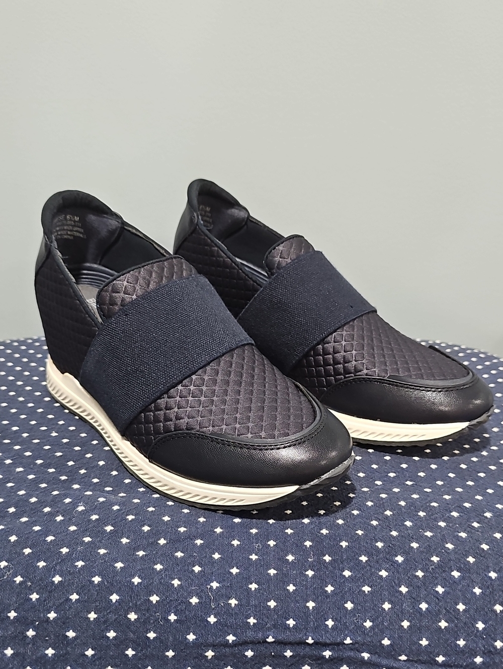 BareTraps Navy Quilted Slip-On Sneakers